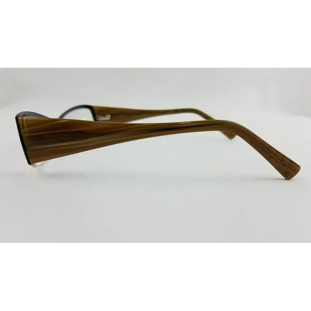 New Carmen Marc Valvo Eyewear Rx Frame Carina Sz: 51-18-135 Color:‎ Black Amber